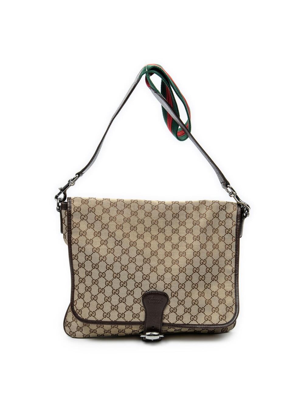 Gucci Web Strap Flap Messenger Gg #355775G94B